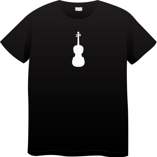 Marškinėliai su smuiko siluetu