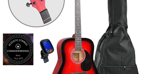 Condorwood AD-170 RD akustinė gitara su rinkiniu STARTER
