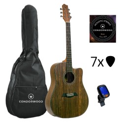 Condorwood AD-513 akustinė gitara su rinkiniu STARTER
