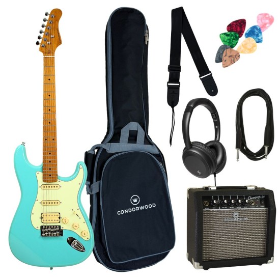 Condorwood RS-500 Sky elektrinė gitara su rinkiniu PRO