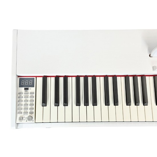 Keygler DP-1 Ivory el. pianinas su kėdute ir ausinėmis Keygler DP-1 Ivory el. pianinas su kėdute ir ausinėmis