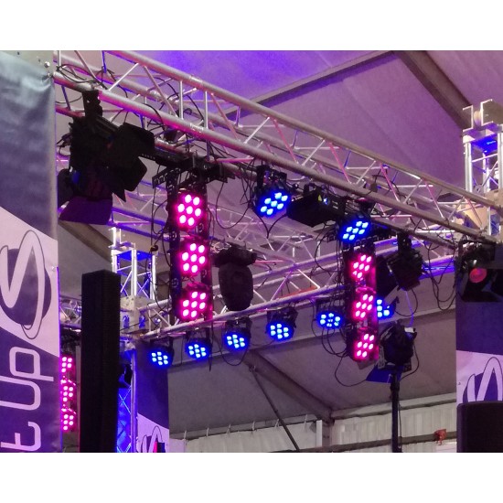 Flash LED PAR 64 SLIM 7x10W RGBW 25° Mk2 prožektorius Flash LED PAR 64 SLIM 7x10W RGBW 25° Mk2 prožektorius