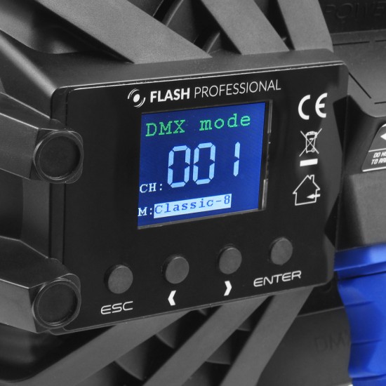 Flash LED PAR 64 SLIM 7x10W RGBW 25° Mk2 prožektorius Flash LED PAR 64 SLIM 7x10W RGBW 25° Mk2 prožektorius