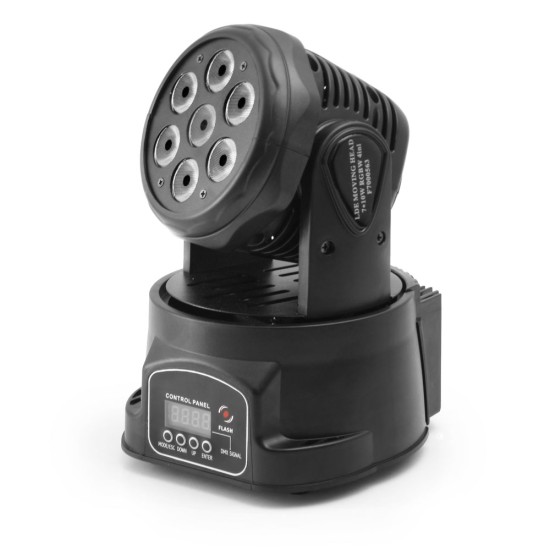 Flash LED 7x10W RGBW 4in1 judantis prožektorius Flash LED 7x10W RGBW 4in1 judantis prožektorius