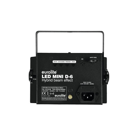 EUROLITE LED Mini D-6 Hybrid Beam šviesos efektas EUROLITE LED Mini D-6 Hybrid Beam šviesos efektas