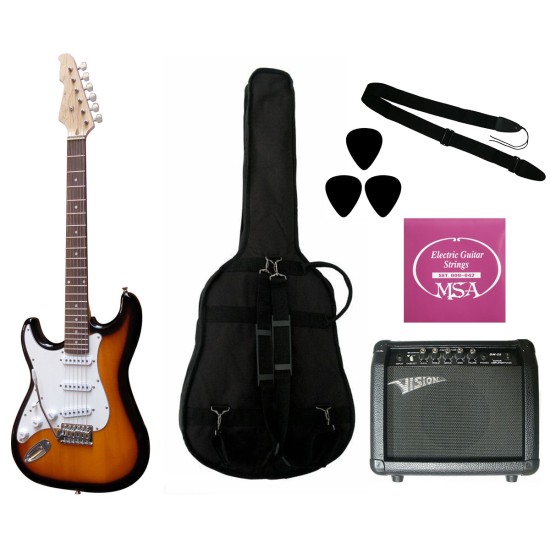 Elektrinė gitara ST5 SB kairiarankiui su komplektu GW25