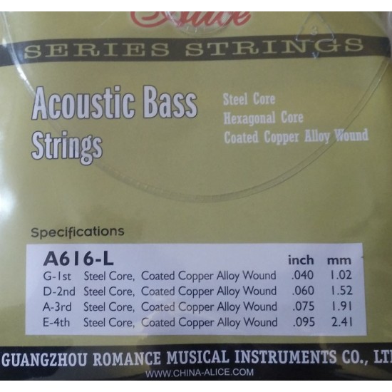 Stygos akustinei bosinei gitarai Alice A616L Stygos akustinei bosinei gitarai Alice A616L